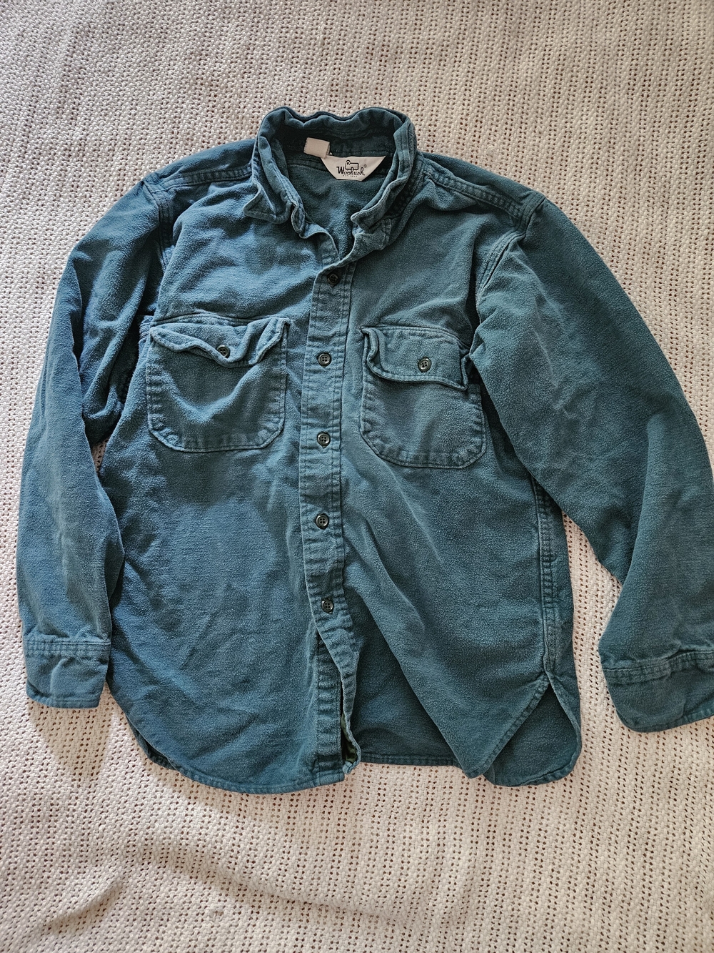 Vintage Woolrich Teal Button-Down Work Shirt